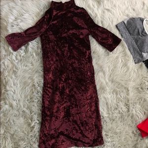 Crushed velvet dress
